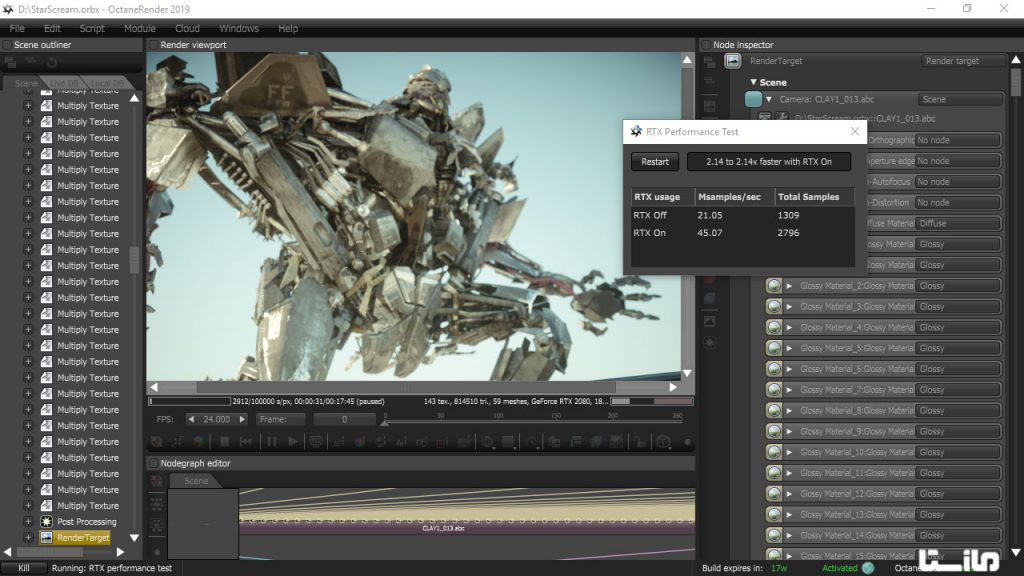 octane render اکتان رندر موتور رندرینگ rendering engine gpu based multi gpu render spectural pbr