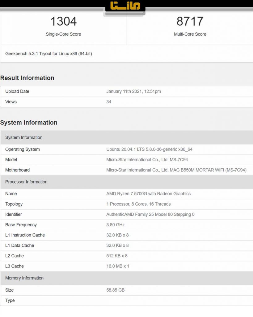 AMD Ryzen 7 5700G Cezanne Desktop APU With 8 Zen 3 Cores