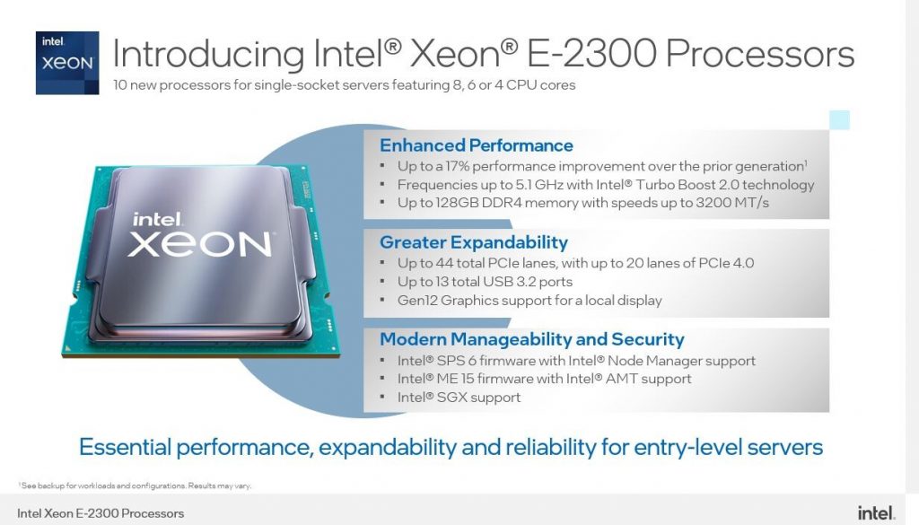 اینتل پردازنده‌های جدید Intel Xeon E-2300 را به صورت ناگهانی معرفی کرد؛ قوی و خوش قیمت