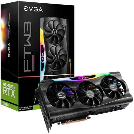 EVGA GeForce RTX 3090 FTW3 ULTRA GAMING 24GB GDDR6X iCX3 Technology ARGB LED Metal Backplate کارت گرافیک