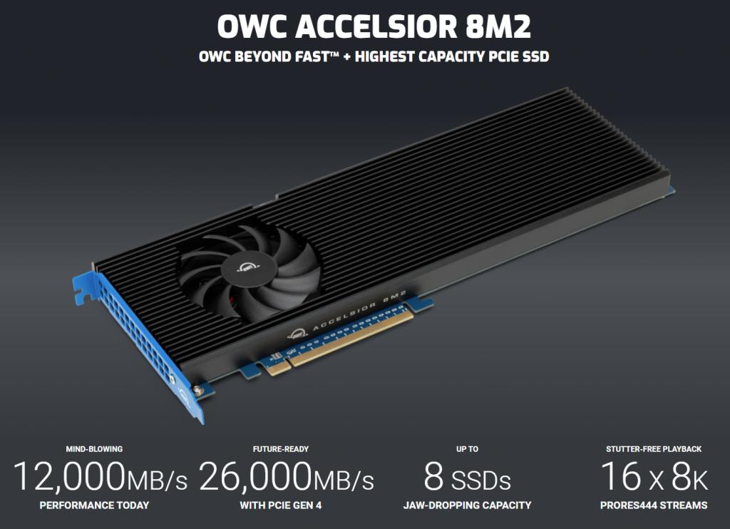 شرکت OWC سریع‌ترین SSD جهان را معرفی کرد: Accelsior 8M2 با PCI-E 4.0