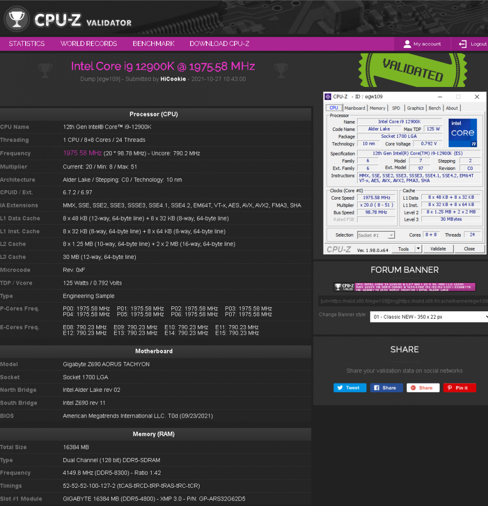 رکورد حیرت انگیز اورکلاک Intel Core i9-12900K به همراه رم‌های DDR5 در جهان شکسته شد!