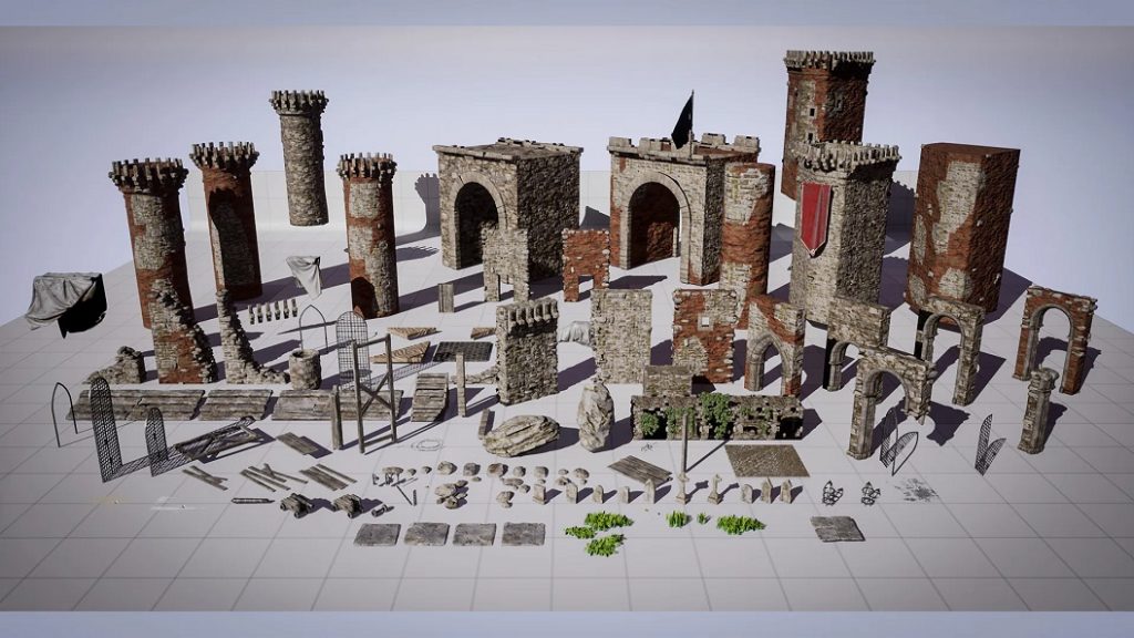 در Unreal Engine 5 یک قلعه قرون وسطایی بسازید