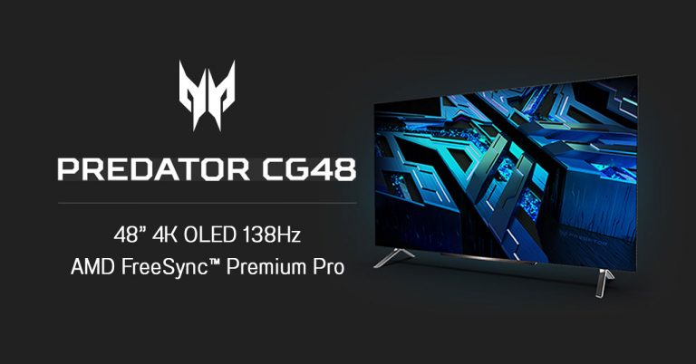 ایسر مانیتور گیمینگ OLED فوق حرفه‌ای ACER Predator CG48 را رونمایی کرد