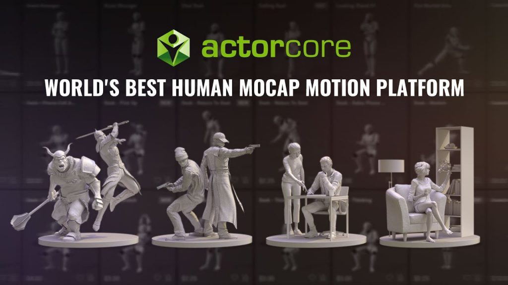 دانلود 32 حرکت موکاپ رایگان و 4 کاراکتر جدید در ActorCore
