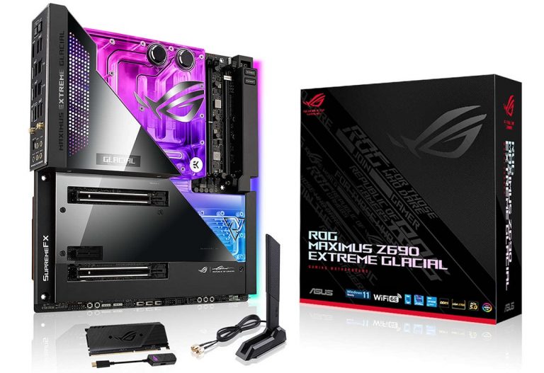 مادربرد گران قیمت و حرفه‌ای ASUS ROG MAXIMUS Z690 EXTREME GLACIAL معرفی شد