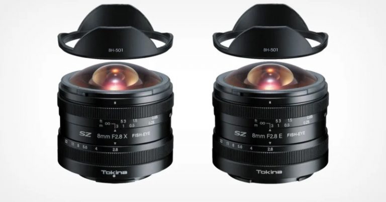 عرضه لنز 8 میلی متری f/2.8 Fisheye توکینا برای سری X فوجی فیلم و E-mount سونی