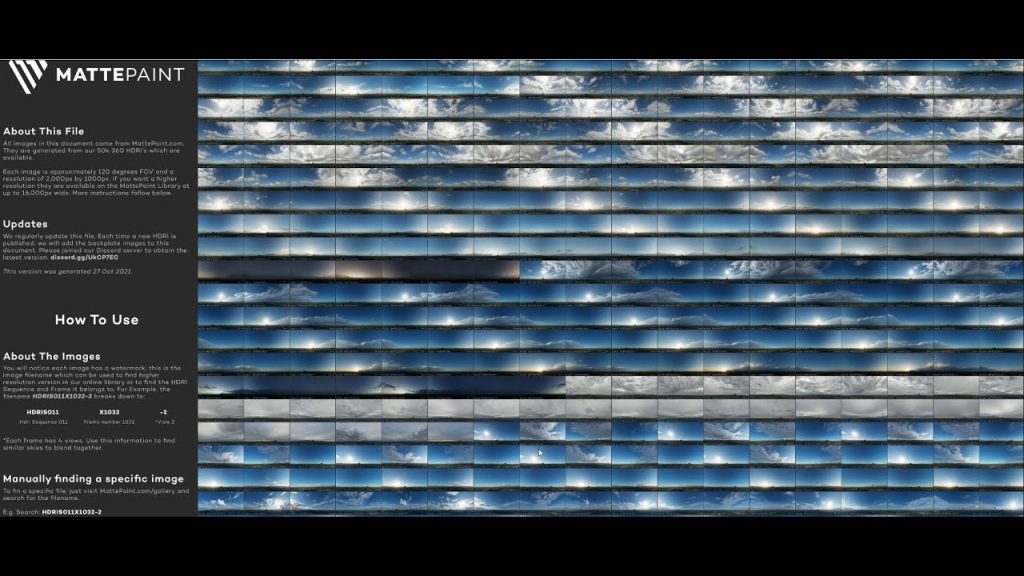 امکان دانلود 2600 تصویر آسمان 2K رایگان از MattePaint