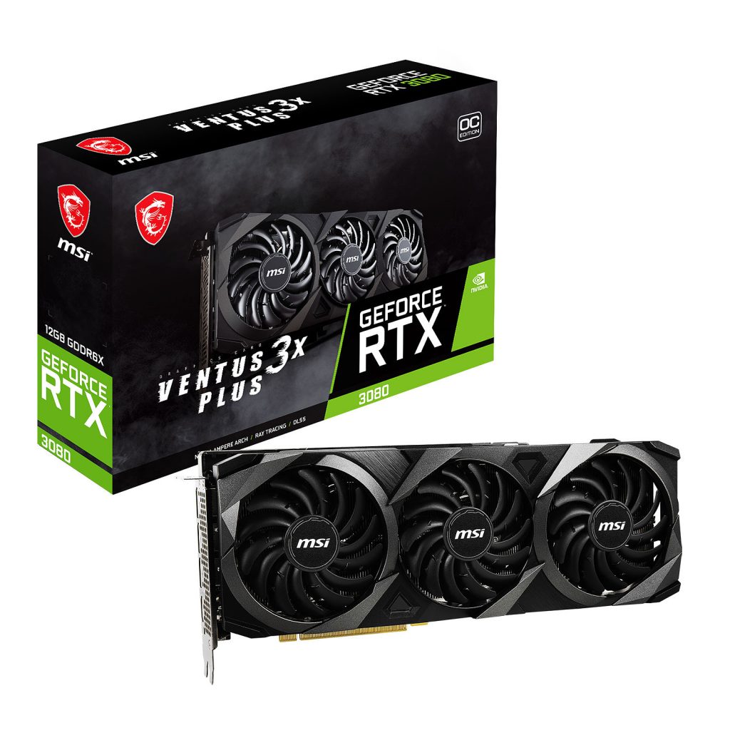 کارت گرافیک MSI GeForce RTX 3080 VENTUS 3X PLUS 12G OC LHR بدون LED معرفی شد