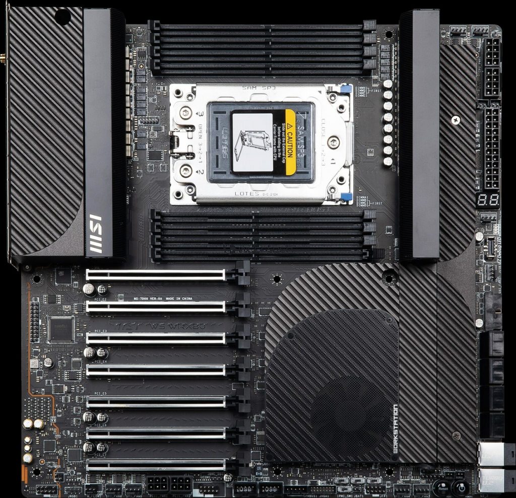 مادربرد رندرینگ و قدرتمند MSI WS WRX80 برای پردازنده‌های جدید AMD معرفی شد