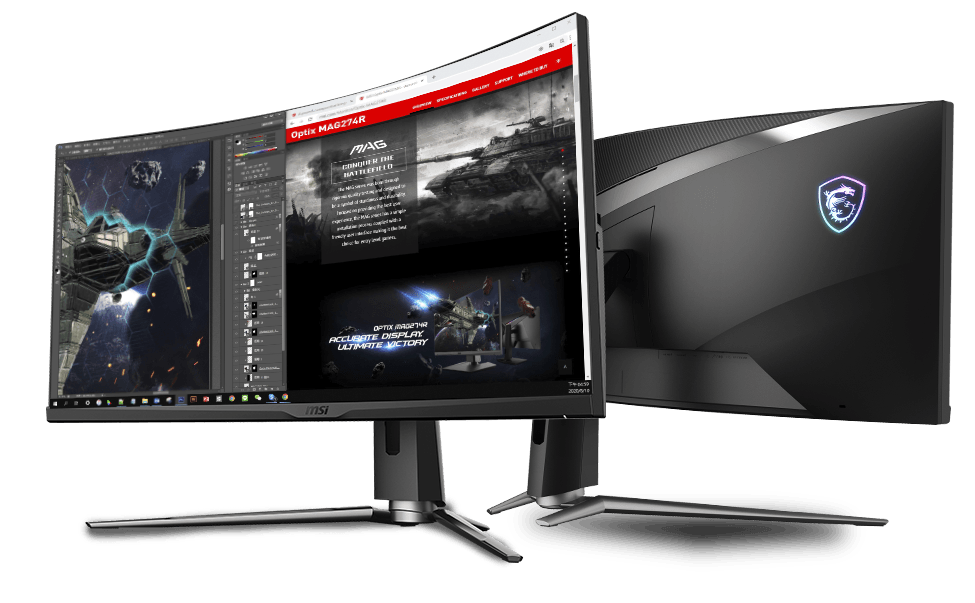 MSI MPG ARTYMIS 343CQR 34" UWQHD 3440 x 1440 1ms (MPRT) 165Hz 2 x HDMI, DisplayPort, USB AMD FreeSync 1000R Curved Gaming Monitor