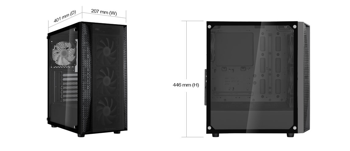 Radiator and fan installation limits memory height