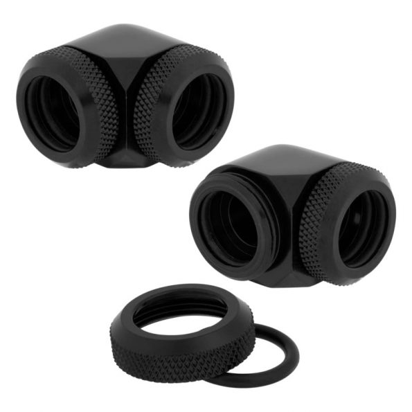 فیتینگ کورسیر 2 تایی 90 درجه ای 14mm مشکی XF