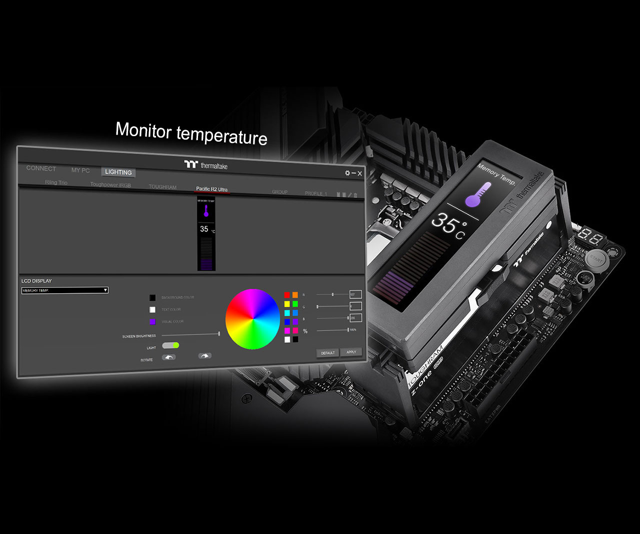 مشخصات نمایشگر LCD ترمالتیک قابل نصب روی مادربرد