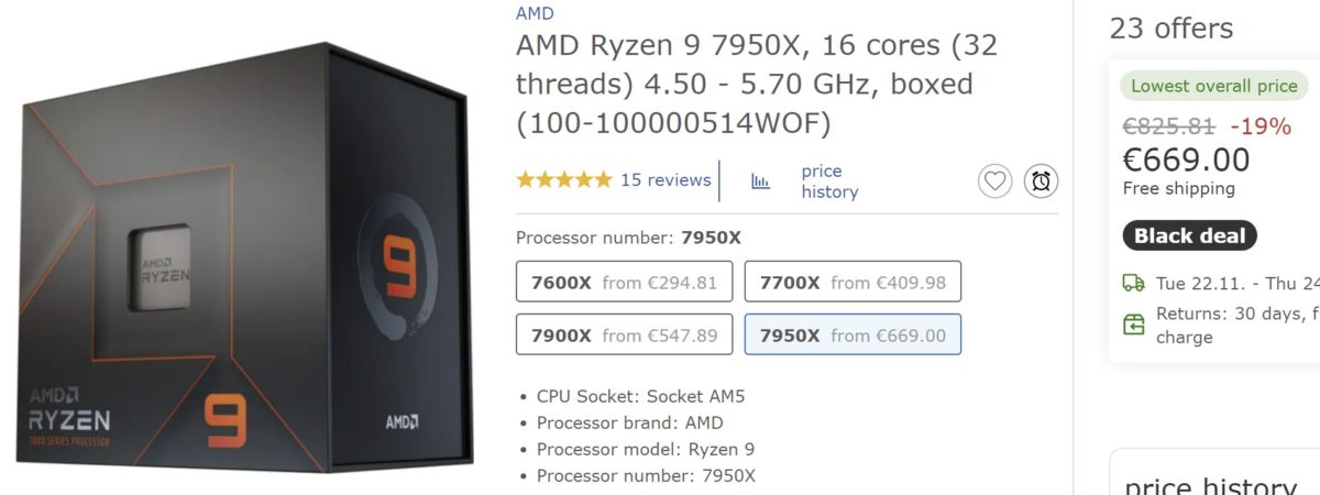 پردازنده‌های Ryzen 7000