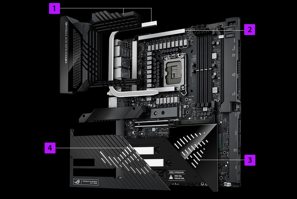 خنک کننده های مادربرد ایسوس ROG MAXIMUS Z790 EXTREME  