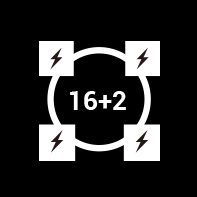 Robust 16-stage power solution rated to 70A per stage
