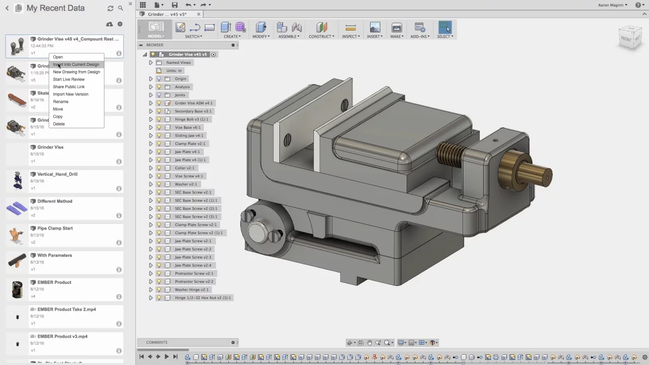 مدلسازی و مونتاژ با Autodesk Fusion 360