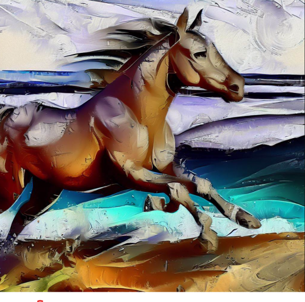 Midjourney Prompt : a running horse , action painting , Precisionism
