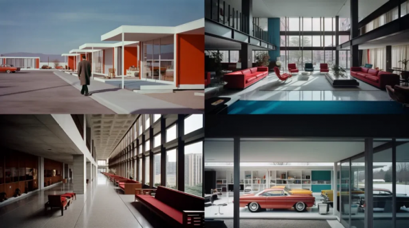 .  Midjourney Prompt   :Modern Architectural Design, methodical use of space, artistic, Modernism, photographed by Ezra Stoller, color photography   