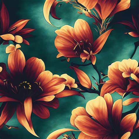 Midjourney Prompt   :Seamless Tile - Floral Print
