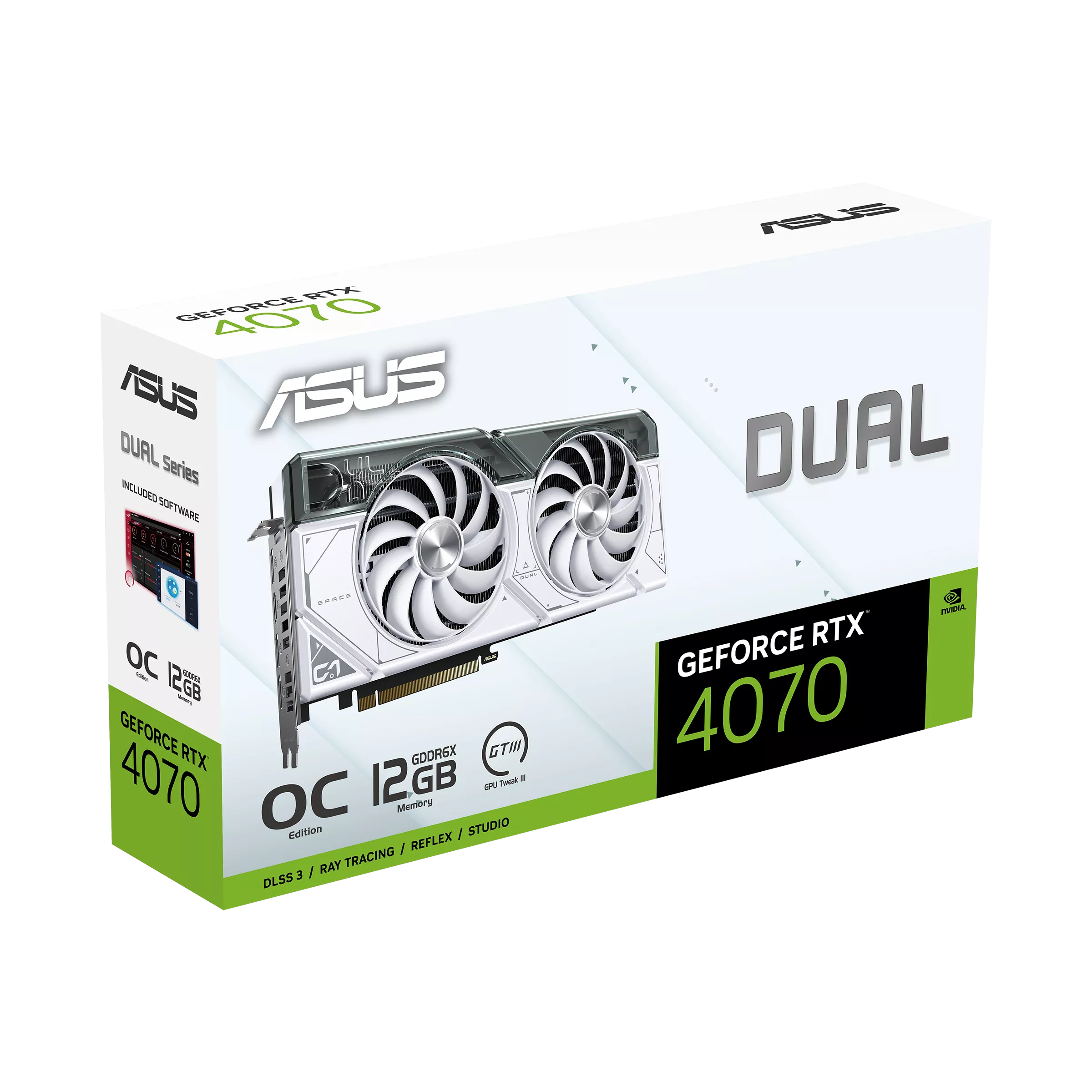 کارت گرافیک ASUS Dual GeForce RTX 4070 OC Edition 12GB White ایسوس سفید