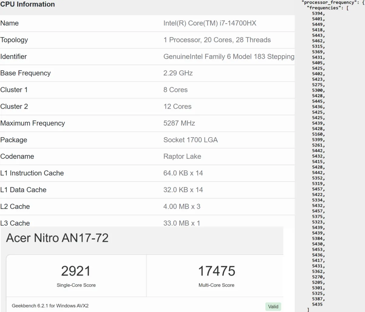 Core i7-14700HX