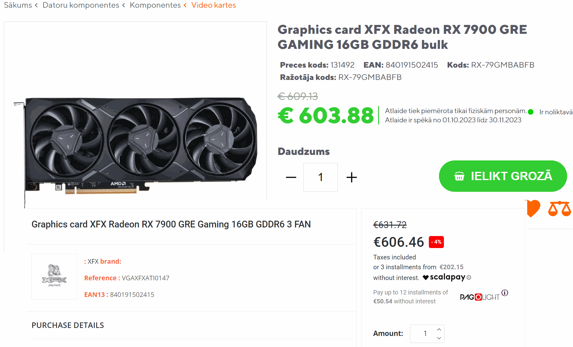 AMD Radeon RX 7900 GRE