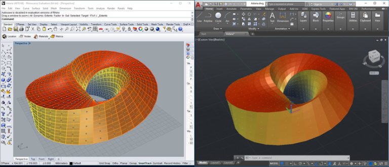 AutoCAD و Rhino