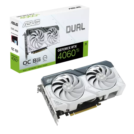 کارت گرافیک ASUS Dual GeForce RTX 4060 Ti White OC Edition 8GB GDDR6