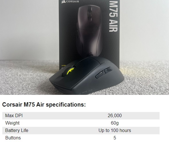 ماوس گیمینگ Corsair M75 Air