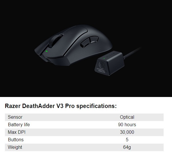 ماوس گیمینگ Razer DeathAdder V3 Pro