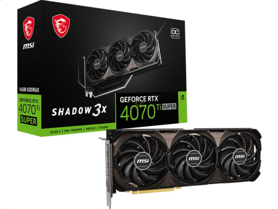 کارت گرافیک MSI RTX 4070 Ti SUPER Shadow 3X