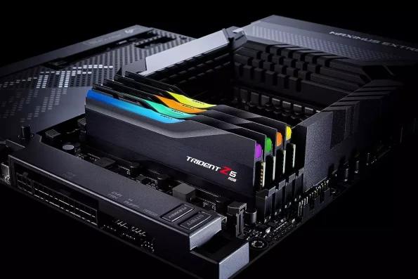 رم کامپیوتر DDR5 G.Skill مدل Trident Z5 RGB دو کاناله 6000 مگاهرتز CL30 ظرفیت 32 گیگابایت