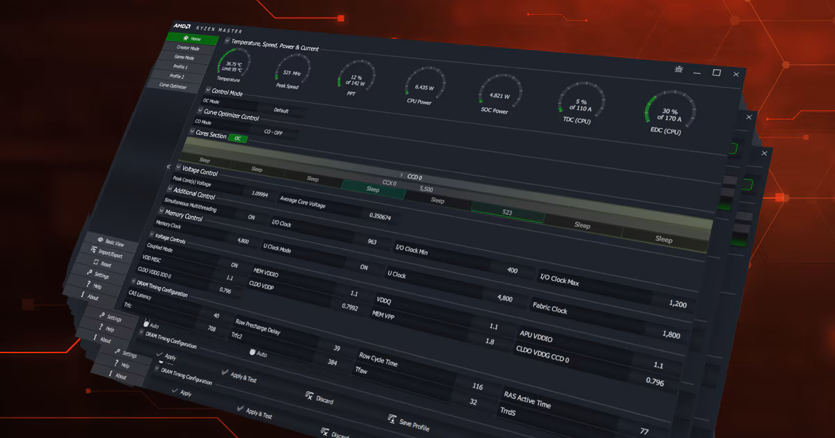 به‌روزرسانی جدید Ryzen Master با تنظیمات آنی قابلیت EXPO