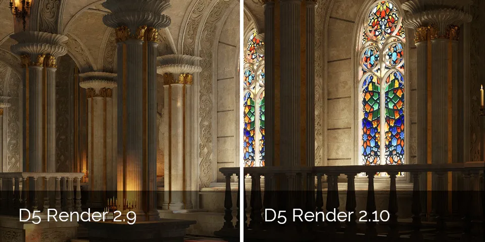 D5 Render 2.10 افزودن رهگیری پرتو بلادرنگ و قابلیت‌های جدید