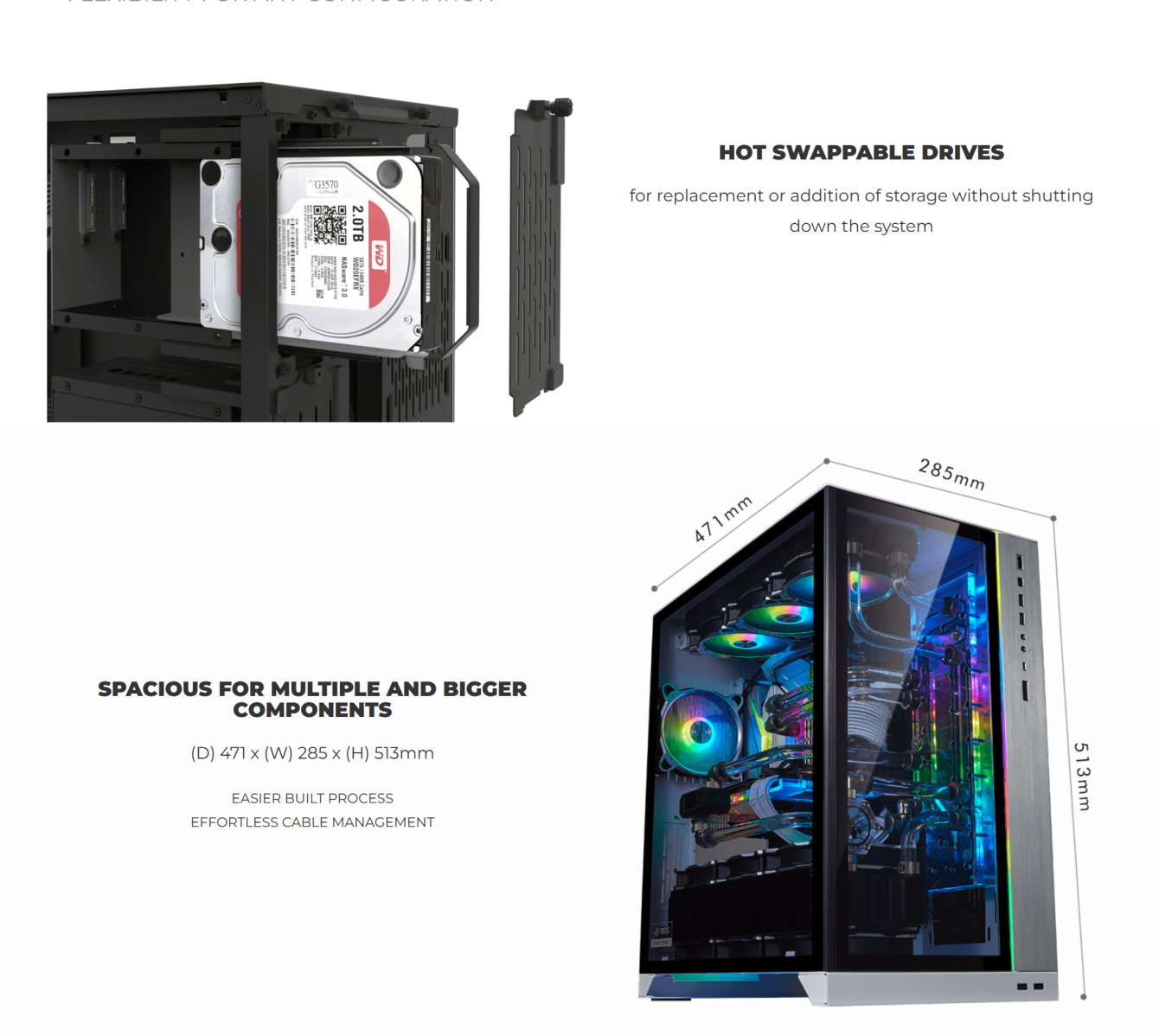 کیس Lian Li O11 DYNAMIC XL ROG White