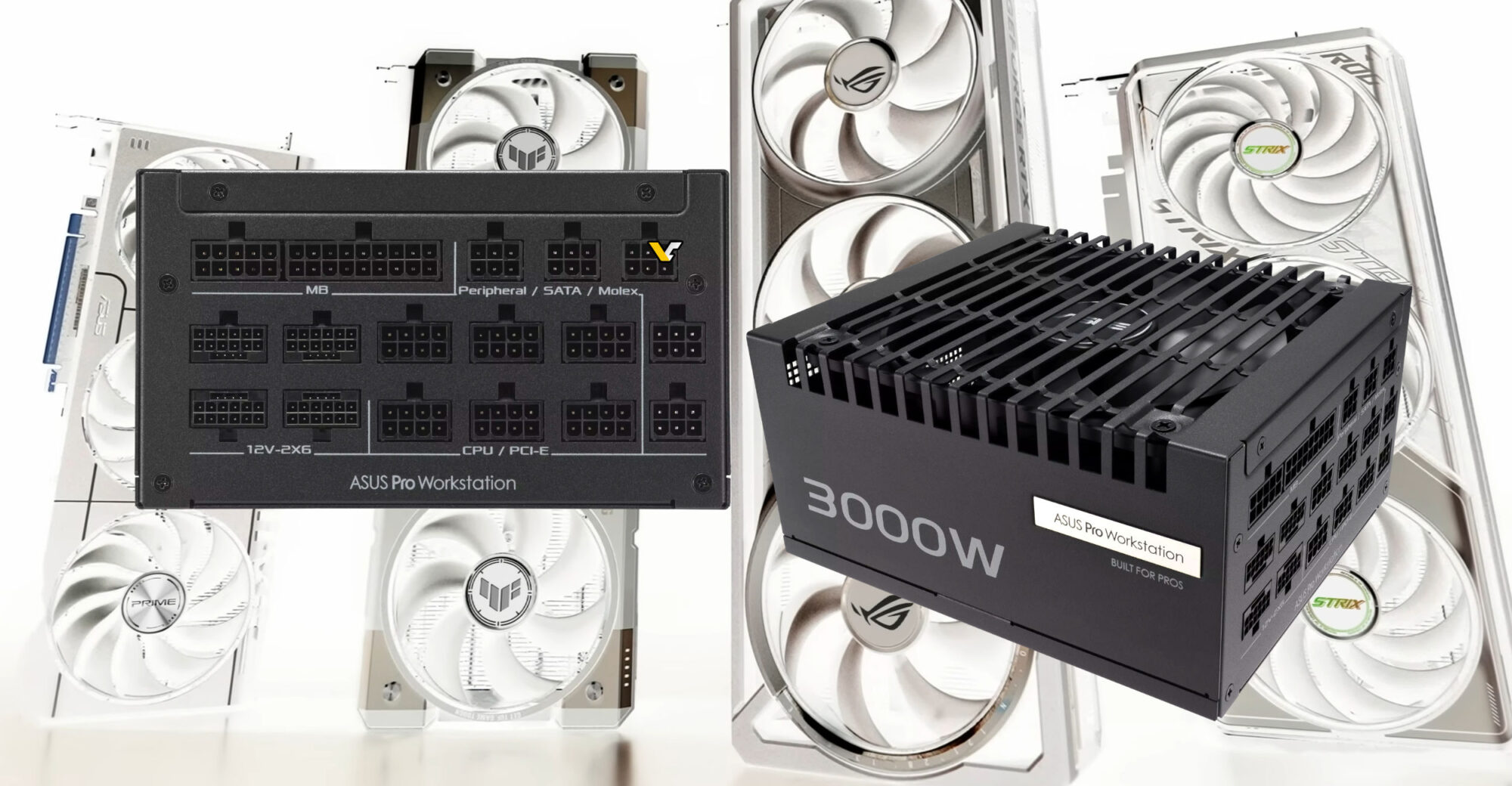 ایسوس منبع تغذیه ۳۰۰۰ واتی Pro Workstation برای چهار کارت RTX 5090 معرفی کرد