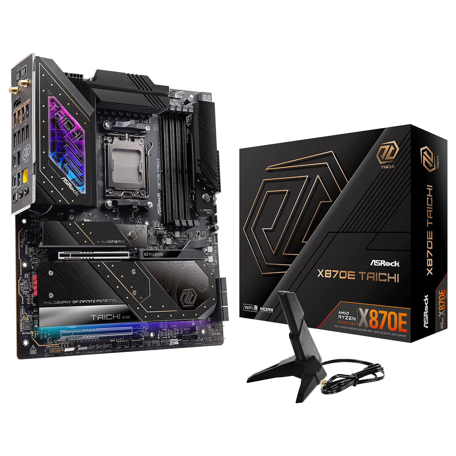 ASRock X870E Taichi OCF: مادربرد اورکلاکینگ حرفهای برای سوکت AMD AM5