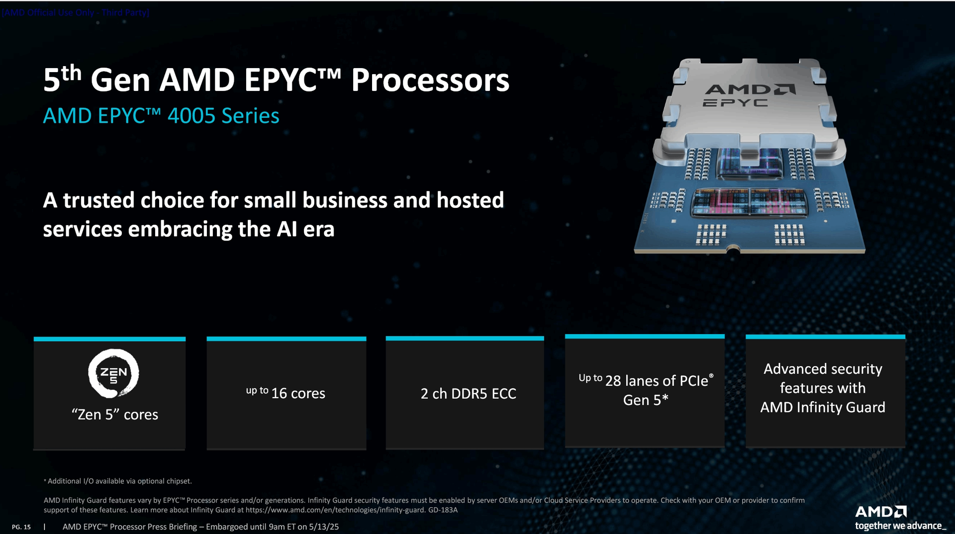 EPYC 4005 پردازنده سرور با سوکت AM5