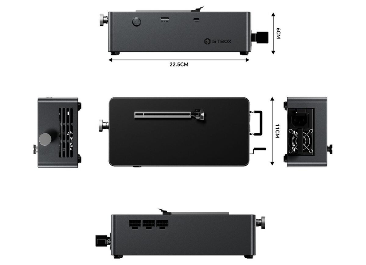 GTBOX G-Dock، داک eGPU با پاور ۸۰۰ وات و پشتیبانی از OCuLink و USB4