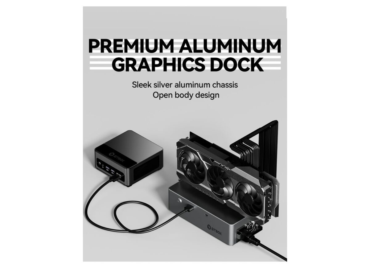 GTBOX G-Dock، داک eGPU با پاور ۸۰۰ وات و پشتیبانی از OCuLink و USB4