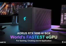 گیگابایت AORUS RTX 5090 AI Box، سریع‌ترین کارت گرافیک اکسترنال Thunderbolt 5 با خنک‌کننده آبی برای لپ‌تاپ‌ها