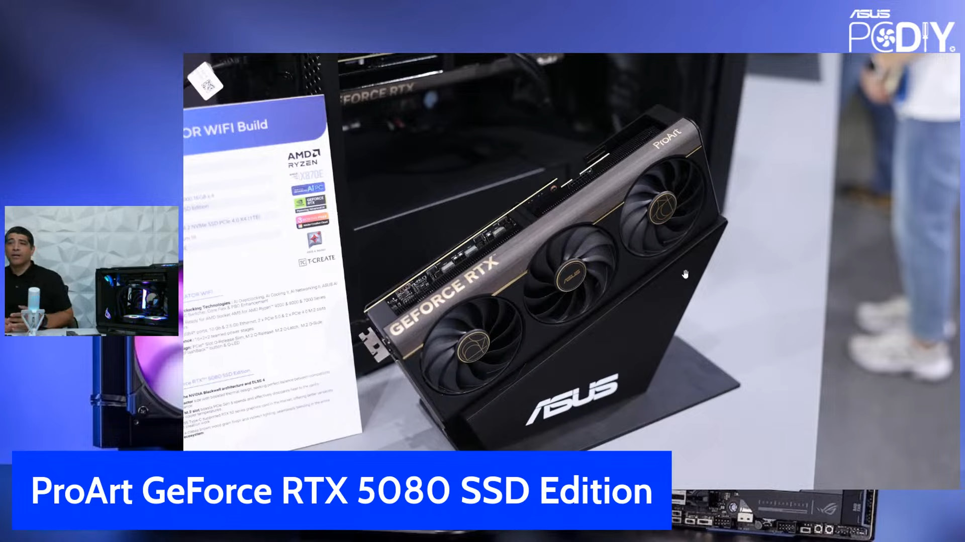 ایسوس دوباره غوغا کرد! کارت گرافیک ProArt RTX 5080 با جای SSD داخلی!