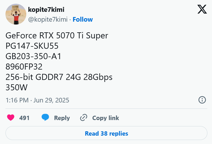 کارت گرافیک RTX 5070 Ti SUPER حافظه بیشتر، قدرت بالاتر!