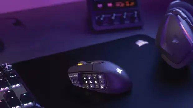 Corsair Scimitar Elite Wireless SET، موس بی‌سیم MMO با ادغام کامل Elgato Stream Deck