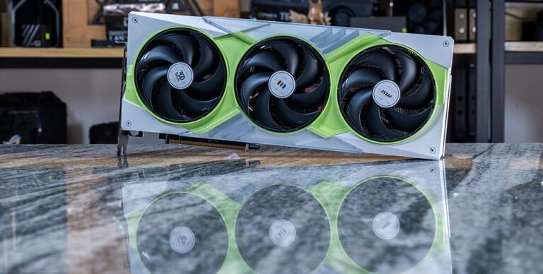 رونمایی از کارت گرافیک MSI RTX 5070 با طراحی باز لایتیر و کابل برق بنفش!