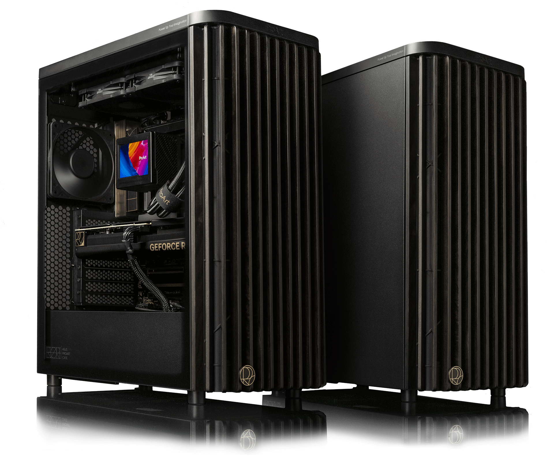 کیس ایسوس ProArt PA401 WOOD TEMPERED GLASS BLACK