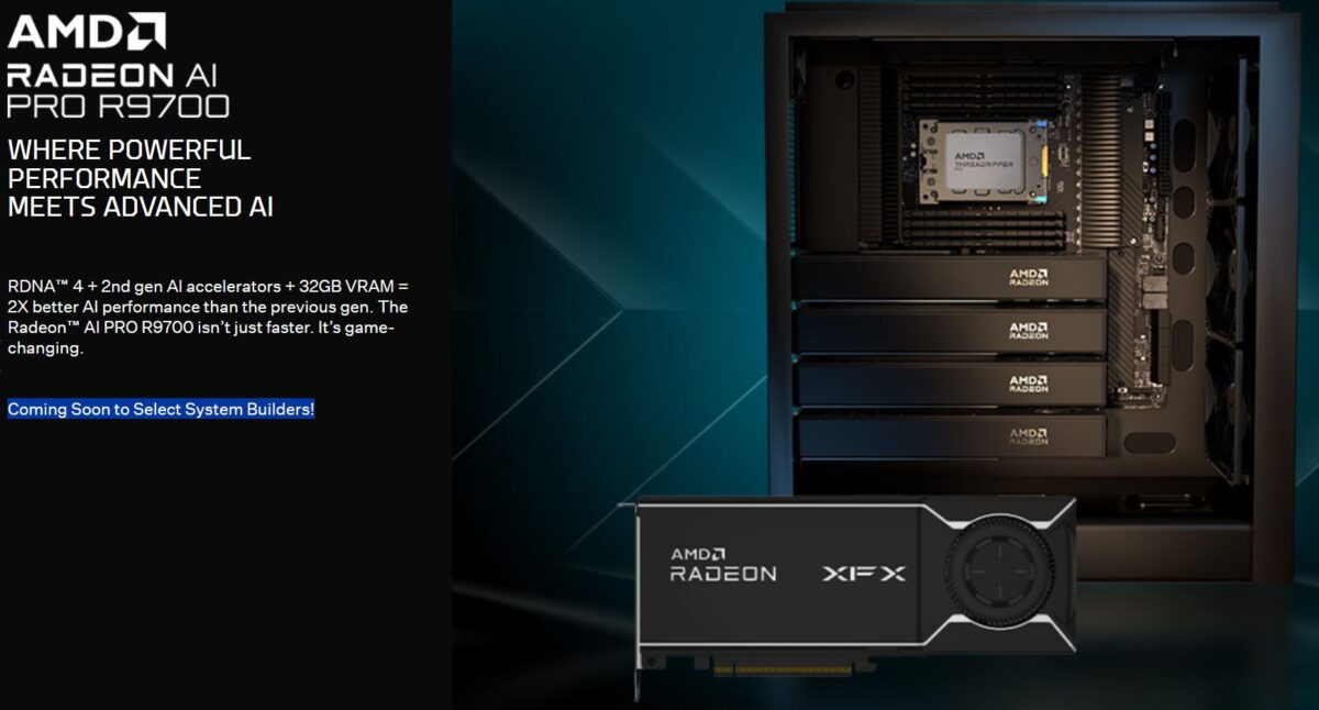 Radeon AI PRO R9700؛ قوی‌ترین کارت AI رومیزی AMD با ۳۲ گیگابایت حافظه