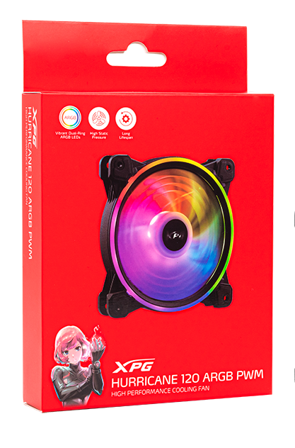 فن کیس ADATA XPG Hurricane 120 ARGB ARGB PWM - BLACK